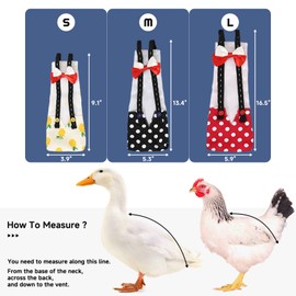 QBLEEV Pet Cole Duck Diapers for Baby Ducks, Chicken Diapers for Real Hens, Fashionable Duckling Nappy Poultry Cloth for Indoor Chick Goose Hen