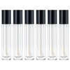 6 Pack 10ML Empty Lip Gloss Tubes with Wand, Clear
