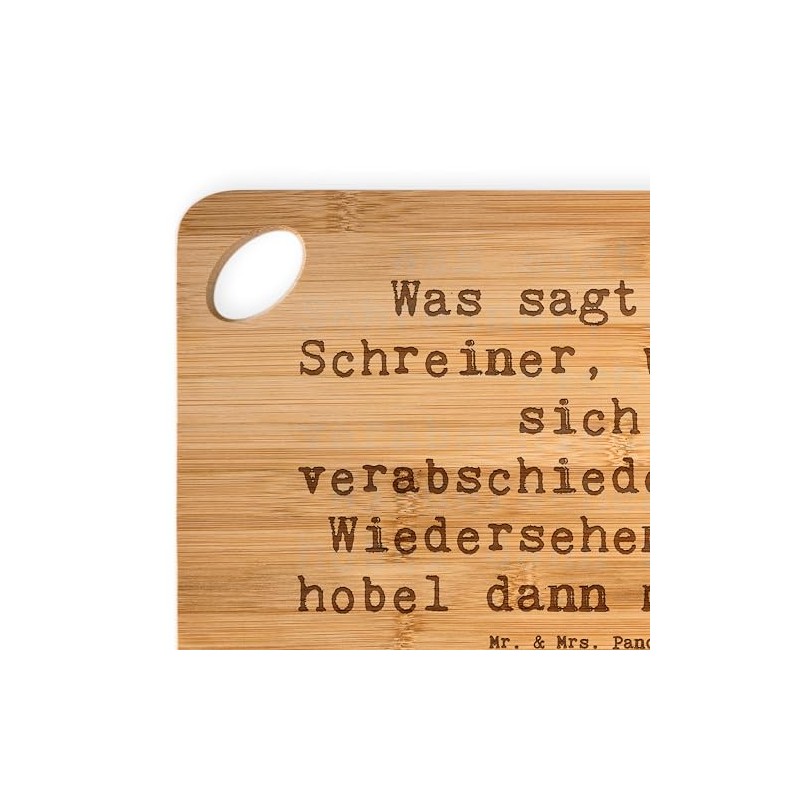 Mr. & Mrs. Panda Bambus - Schneidebrett Spruch was SAGT