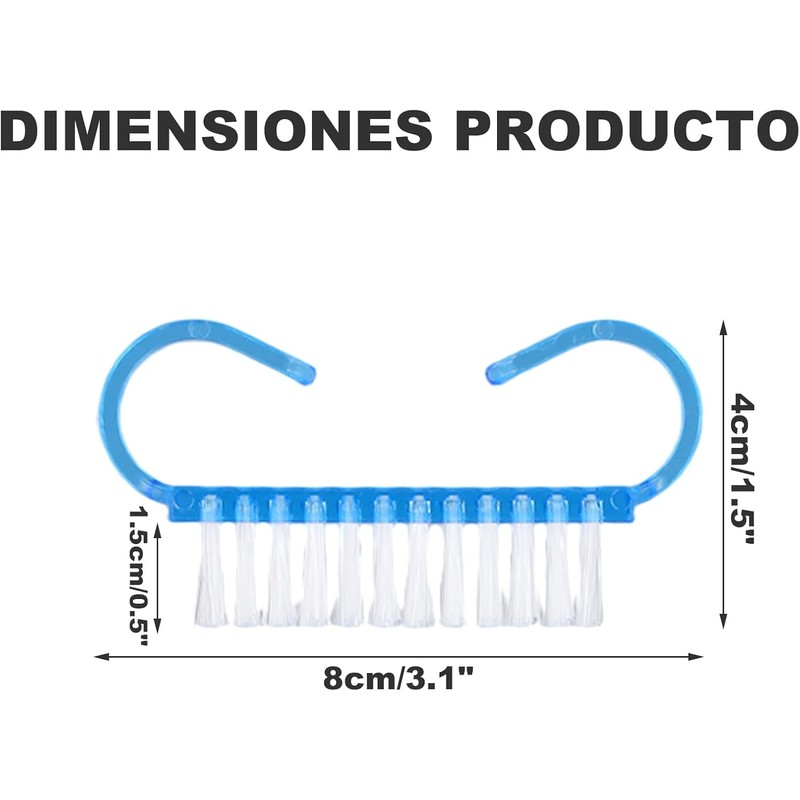 Set de 48 Cepillo para Limpiar Uñas, Kit de Limpieza