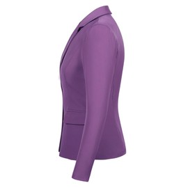 YUNCLOS Women’s Formal Two Piece Office Lady Suit Set Work Blazer Jacket Pant Purple