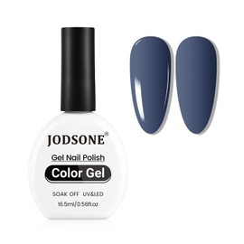 JODSONE Grayish Blue U V Gel Polish 16.5ml Soak Off Nail Color for Home Manicures Lilac Lacquer for Nail Art Gift for Women