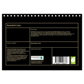 Basketball Liebe (Tischkalender 2026 DIN A5 quer), CALVENDO Monatskalender