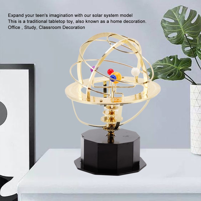 Agatige Solar System Model, Metal Solar System Planetarium Mechanical Rotatable