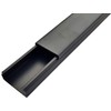 CabCom PVC Cable Duct Cable Duct for Mounting on Wall or Ceiling Various Sizes and Colours 6 m (3 x 2 m) 30 x 15 mm Black