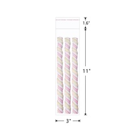 CinnanniC 3x11'' Long Clear Resealable Cellophane Bags, 200Pcs, Self Sealing Cello Bags for Pretzel Rods, Candies, Cookies, Crafts, Jewelry, Christmas