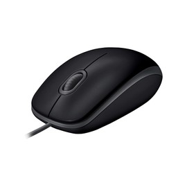 Logicool M110snBK Wired Quiet Mouse, Symmetrical, USB, Easy Connection, Quiet Mouse, Black