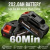 Electric Weed Wacker Battery Powered, Cordless Weed Eater with Metal