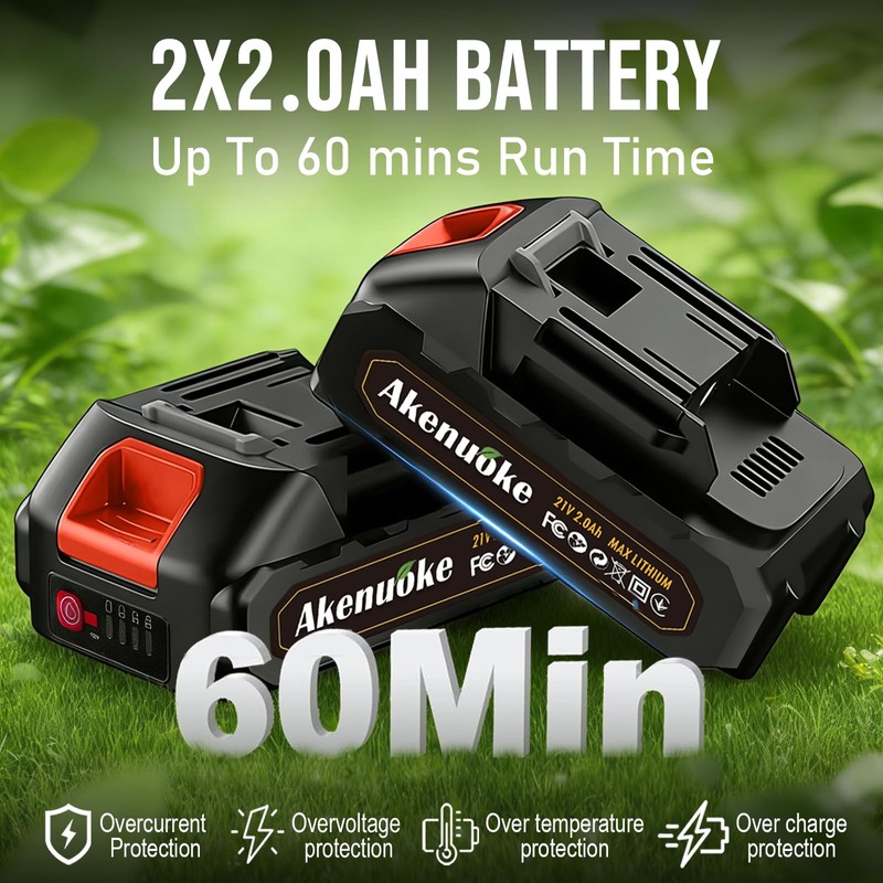 Electric Weed Wacker Battery Powered, Cordless Weed Eater with Metal