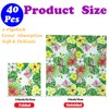 40Pcs Tropical Hibiscus Floral Greenery Paper Napkins, 6.5in