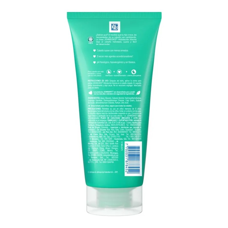 Crema Para Peinar Johnson's Hidratación Intensa 200 Ml