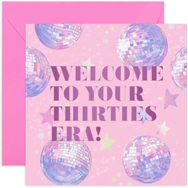Welcome To Your Thirties Era - Birthday Card for Taylor Fans - 30th Birthday Card for Bestie, Swifty, Daughter, Niece, Cousin - Thirtieth Swift Birthday Card for Her - Blank Inside