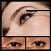Black Mascara with Comb Brush Separates Lashes for Definition, Waterproof,