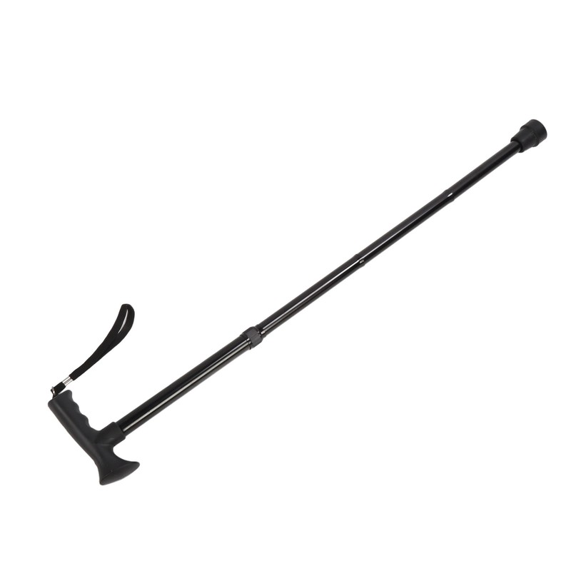 Folding Walking Cane for Men Women T Handle Wrist Strap