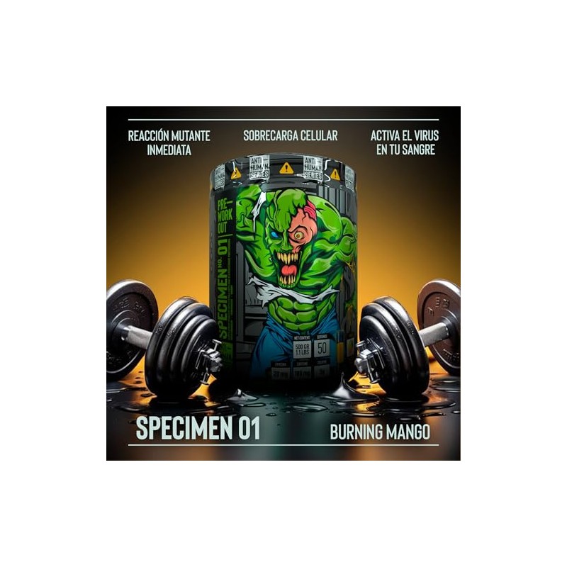 Specimen No. 01 Pre-Entreno | Suplemento Alimenticio en Polvo con