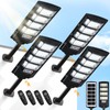 4 Pack Solar Street Lights Outdoor Waterproof 10000LM 6500K, Solar