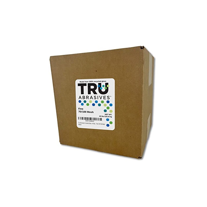 Tru Abrasives Crushed Glass - 40 lbs. - Fine 70/100
