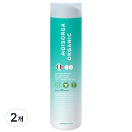 Moise Olga Premium Organic Cotton Cotton Pure Stitch, 100 sheets, 2 pcs / 모이스올가 프리미엄 유기농 화장솜 퓨어스티치, 100매입, 2개