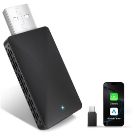 YUNTX Wireless Carplay Adapter 2-in-1 for CarPlay/Android Car with Type-C Adapter, Latency-Free Wireless Carplay, Plug and Play, Compatible with Almost Any Car Radio