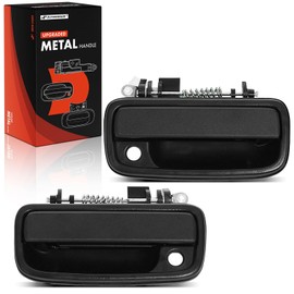 A-Premium Exterior Upgraded Metal Door Handles Compatible with Toyota Tacoma 1995-2004 - Textured Black, 2-PC Set, Front Driver and Passenger Side, Replace# 6921035020, 6922035020