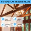 Shimeyao 12 Pcs T Post Bracket Flat Tee Mending Plate