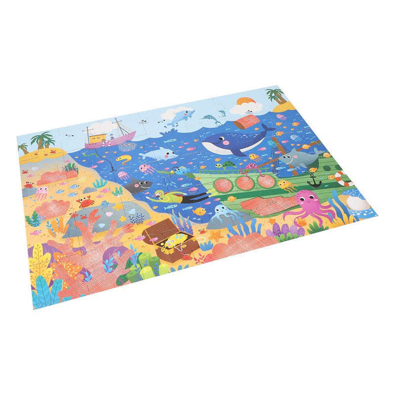 Cartoon Ocean Forest Puzzle Building Blocks Educational Toy Set with