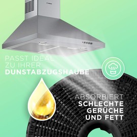 VIOKS Carbon Filter 2 Pieces 190 mm Diameter Replacement for AЕG Elеctrolux 902979370/1 9029793701 E3CFP19 EHFCB190 Gorenje 443072 Best Type 190 for Cooker Hood