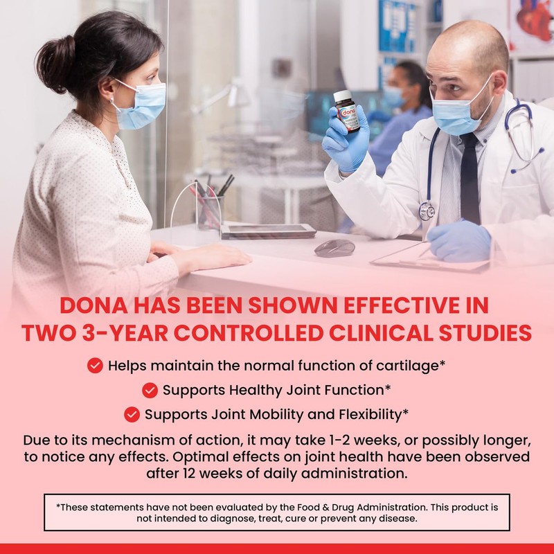 Dona Crystalline Glucosamine Sulfate, 750 Mg, Joint Supplement Pills for