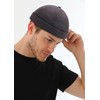 2 Piece Mens Docker Cap Set Brimless Retro Rolled Cuff
