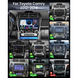 64G Car Radio for Toyota Camry 2012 2013 2014: 10.1" 1280 * 800 HD IPS Touchscreen Car Stereo Upgrade Wireless Carplay Andriod Auto Backup Camera Bluetooth GPS 5G WiFi DSP FM SWC (for JBL)