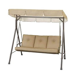 Garden Winds Maddison Swing Replacement Canopy Top Cover - Scalloped, Beige - Metal Frame - SWING Canopy