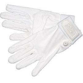 Shires Kinderhandschuhe, Baumwolle (körnige Struktur) 6 Jahre weiß