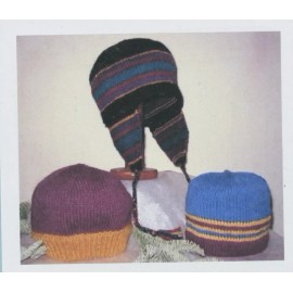 Lisa Knits Knitting Pattern HT-008 Hats for Him - 3 Hats 4 sizes -Child & Adult