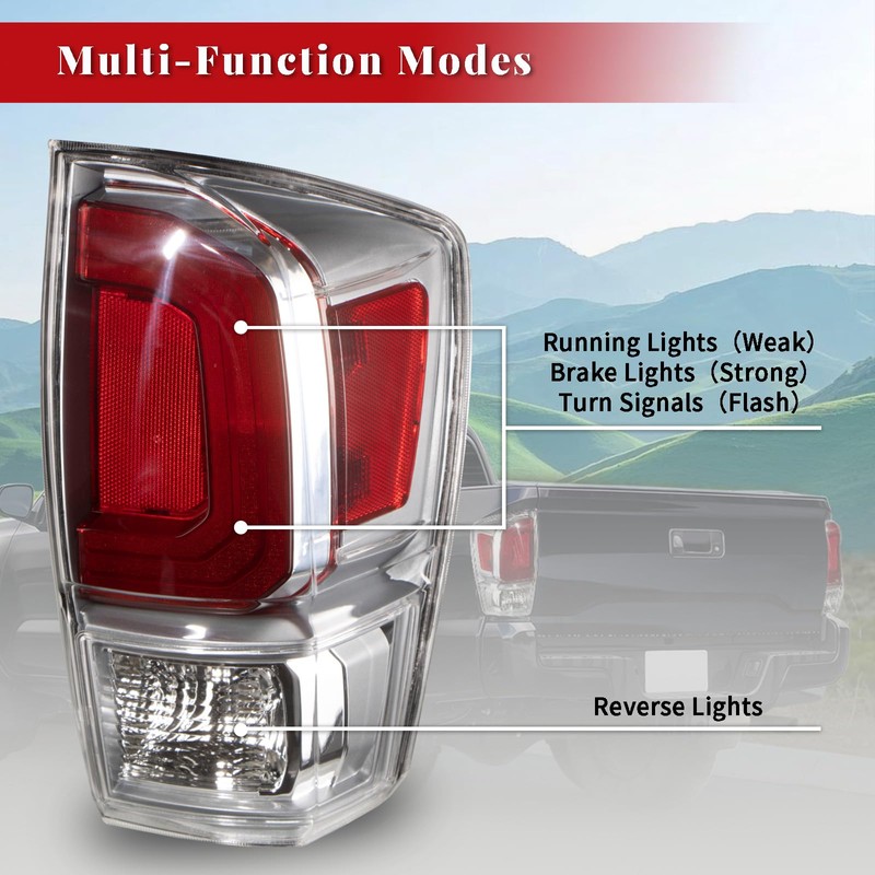 SAWVIVA Tail Light Assembly Compatible with 2016-2023 Tacoma Rear Brake