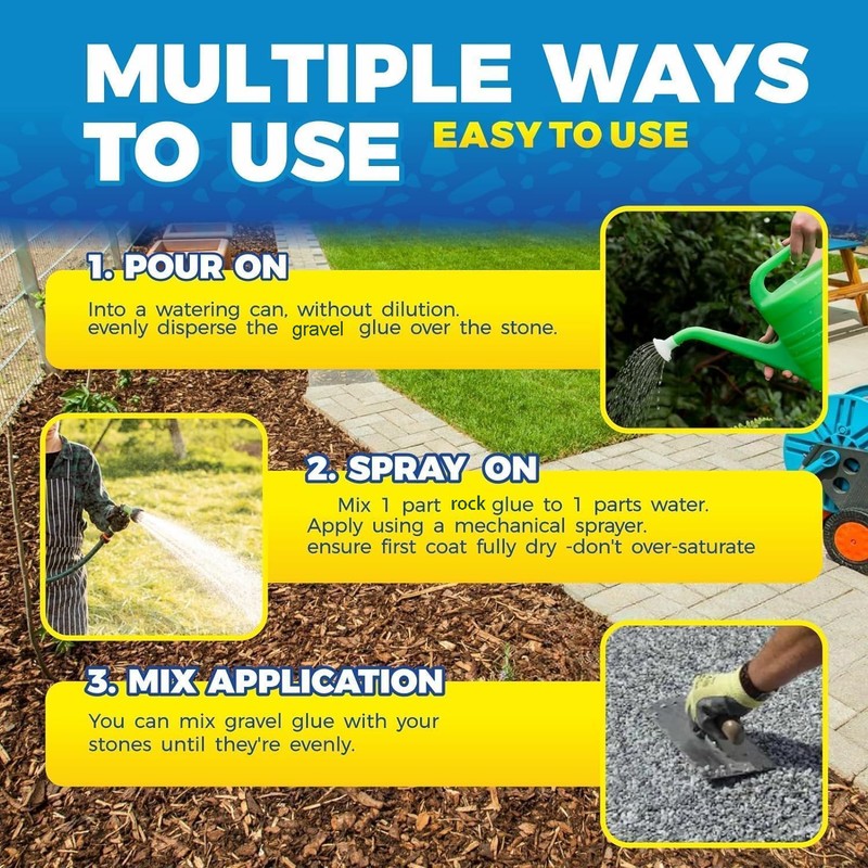 Mulch Glue for Landscaping, 128oz Rock Glue for Landscaping, Garden