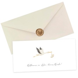 KOKO&LORA® Greeting Card for Birth with Envelope and Seal • Greeting Card • Congratulations on Baby – Unisex for Boys and Girls