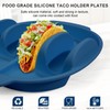 PRATIQUE 2Pcs Silicone Taco Holder Plates,9.84Inch Reusable Taco Shell Holders