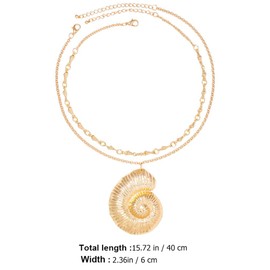 TOVINANNA Charm Necklace Shell Pendant Jewelry for Women Unique Necklace for Women