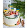 stidsds 100 Pcs Ukraine Flag Ukrainian Toothpick Flags Mini Small