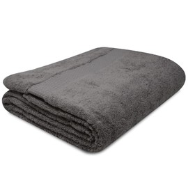 Towelogy® Quick Dry Large Bath Towels Set Egyptian Cotton Ring Spun Premium Hotel Quality Super Absorbent Bathroom Towel 70x125cm (Grey Charcoal, 1)