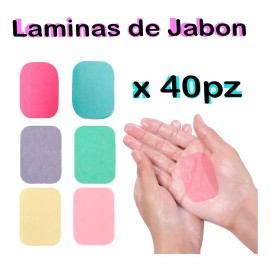 Veraly 40 Laminas De Jabón Repuesto De Viaje Lamina Con Aroma Suave