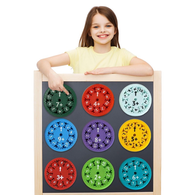 HEOUCH Pack of 9 Maths Fidget Spinners, Maths Educational Toy,