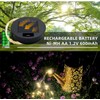 Solar-Replacement Top Lantern Waterproof String - 2 Packs Round Panels