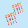 24PCS Summer Press on Nails Medium Square Fake Nails Gradient
