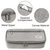 WEMATE Pencil Case, 5 Compartments, Large Capacity, Light grey-1
