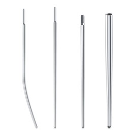 LEOGON Stainless Steel Piercing Taper Kit for Ear, Nose, Navel, Lip, and Eyebrow (12G-20G(2.0mm-0.4mm) Mix, SET 6)