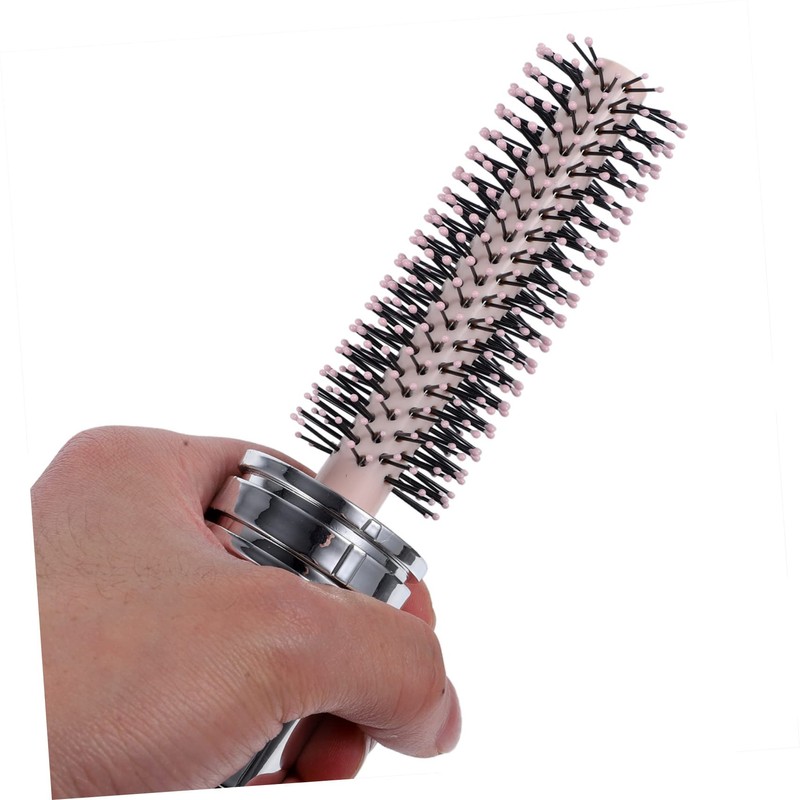 HOMSFOU Lockenkamm, tragbar, faltbar, Haarbürste, faltbar, Haarbürste, Taschenbürste, Massagebürste, runde