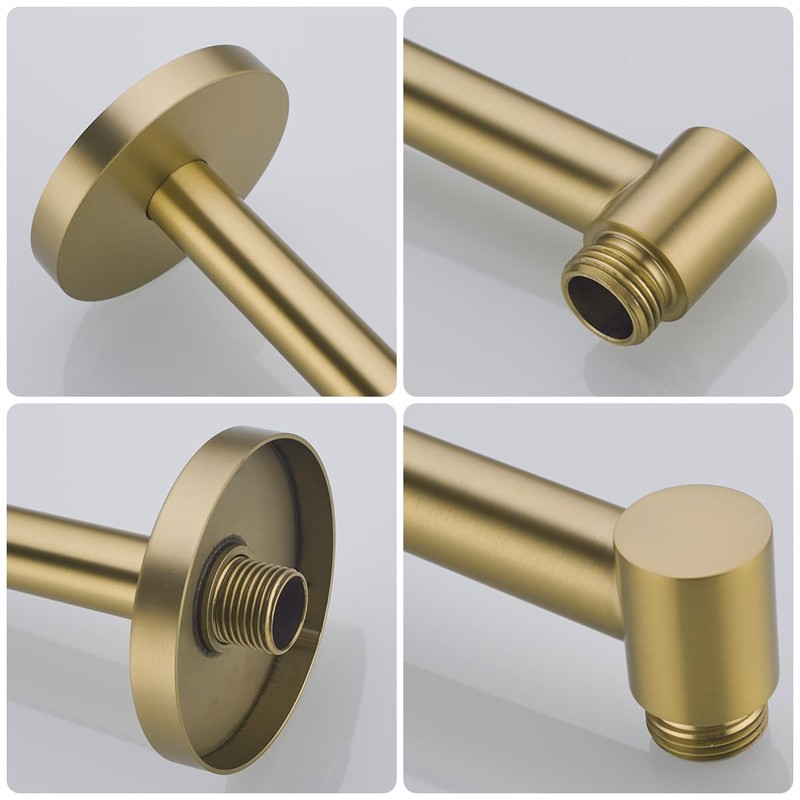Wall Mounted Shower Arm 16 Inch Extension Pipe Shower Head