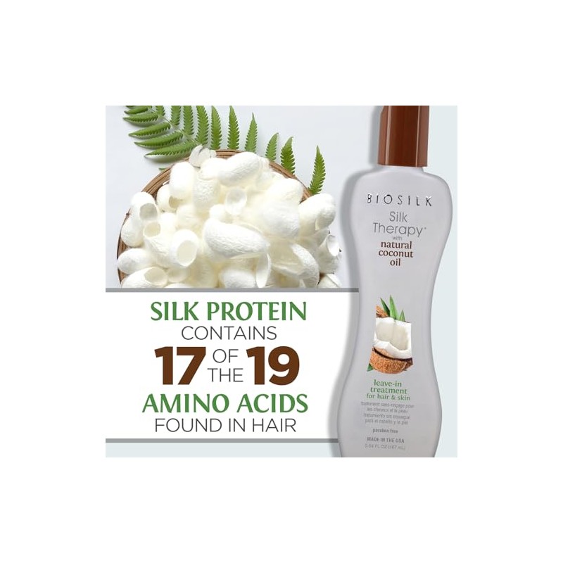 Biosilk Silk Therapy with Coconut Oil Leave-In Treatment 5.64 oz