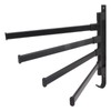Black Swivel Towel Bar Punch Free Bathroom Towel Rack Wall